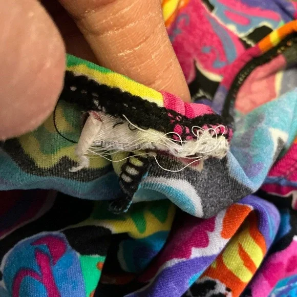 Vintage 80s bright hearts unitard - Picture 2 of 12